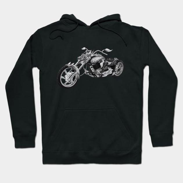 Dragon motorcycle Hoodie by  El-Aal